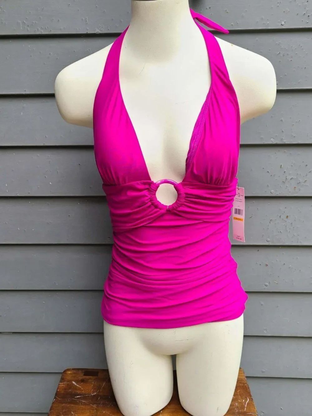 Carmen Marc Valvo Swim Halter Top NWT size Small